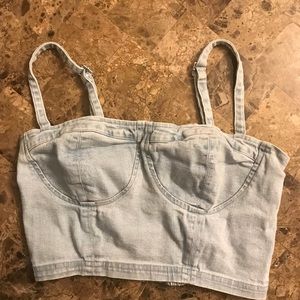 Charlotte Russe Denim Crop Top